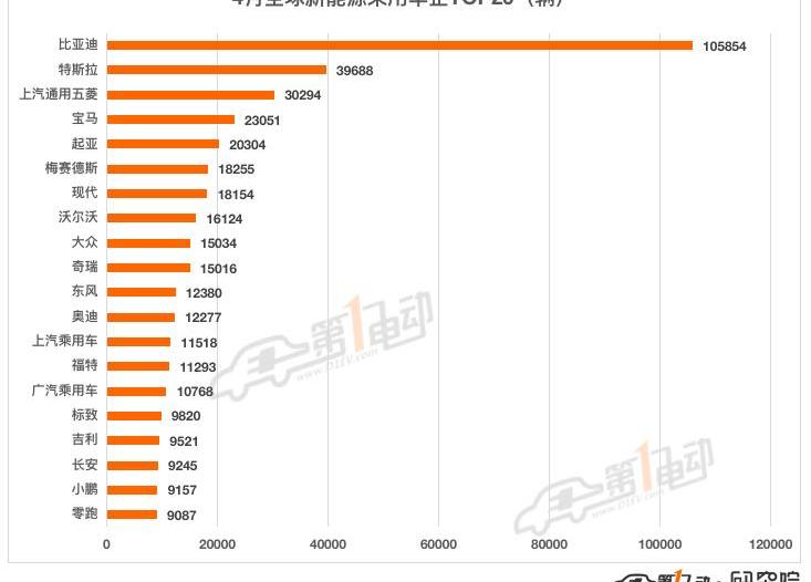 BYD, Volkswagen, Kia, Tesla, Mustang