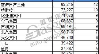 Tesla, BMW, BYD, Nissan, Volkswagen